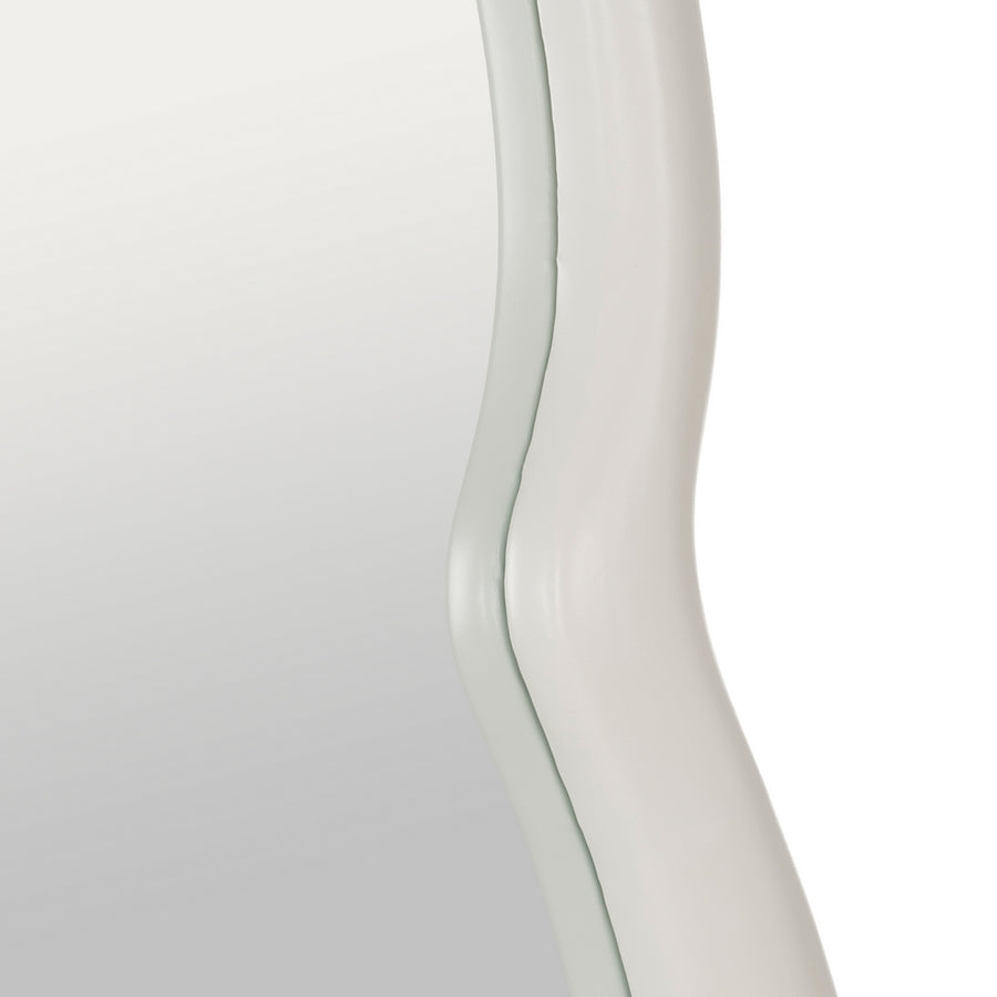 WHITE MIRROR PU-MDF DECORATION 85 X 170 X 10 CM
