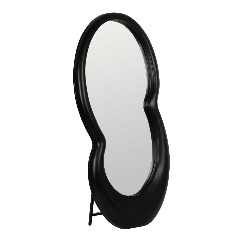ESPEJO NEGRO PU-MDF DECORACIÓN 85 X 170 X 10 CM