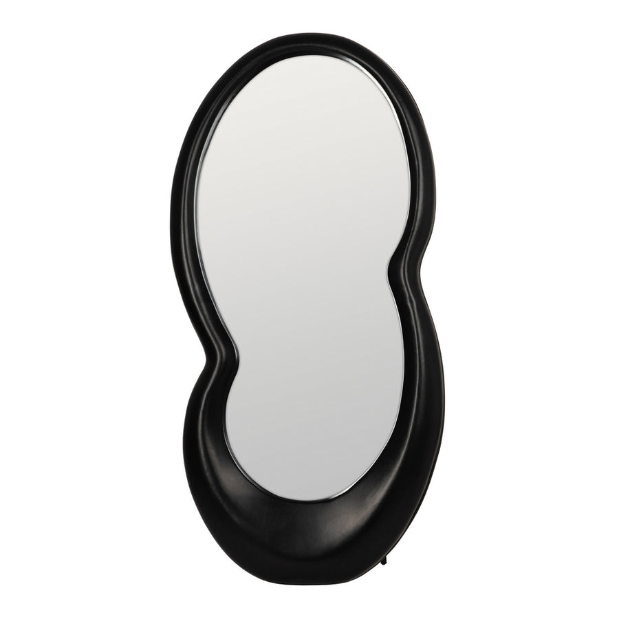 BLACK PU-MDF DECORATIVE MIRROR 85 X 170 X 10 CM