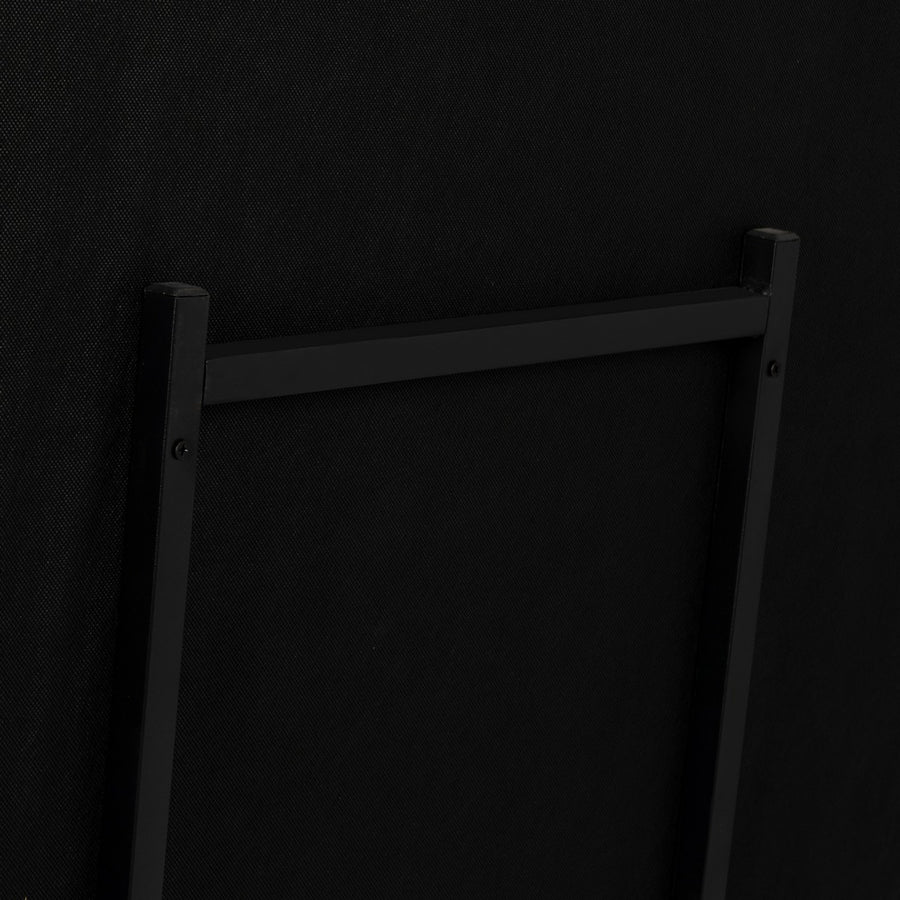 BLACK PU-MDF DECORATIVE MIRROR 85 X 170 X 10 CM