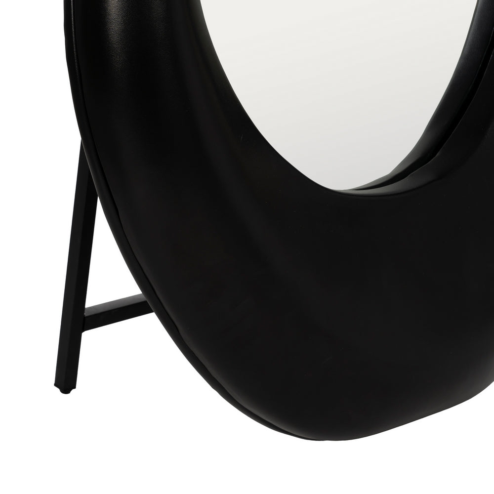 ESPEJO NEGRO PU-MDF DECORACIÓN 85 X 170 X 10 CM