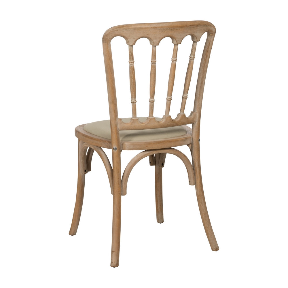SILLA NATURAL-BEIGE TEJIDO-MADERA 45 X 46 X 92 CM