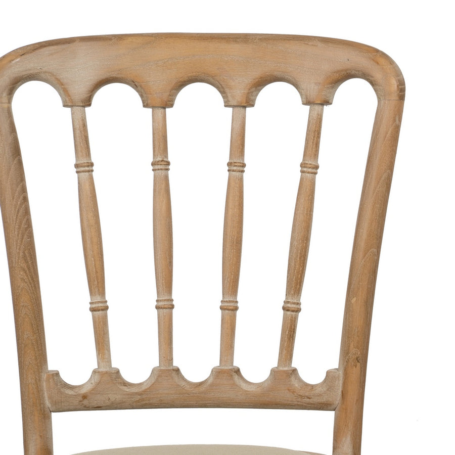 CHAIR NATURAL-BEIGE FABRIC-WOOD 45 X 46 X 92 CM