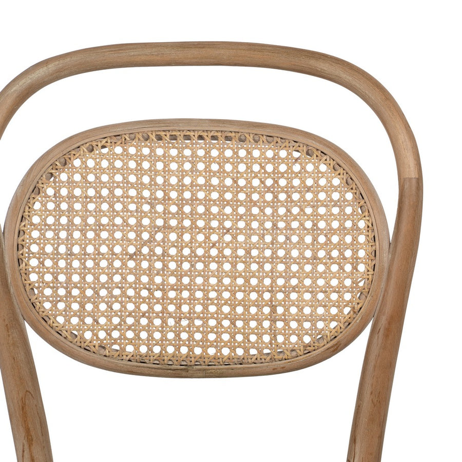SILLA NATURAL-BEIGE TEJIDO-MADERA 41 X 41 X 89 CM