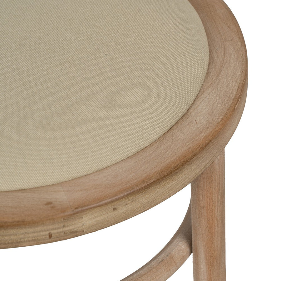 SILLA NATURAL-BEIGE TEJIDO-MADERA 41 X 41 X 89 CM