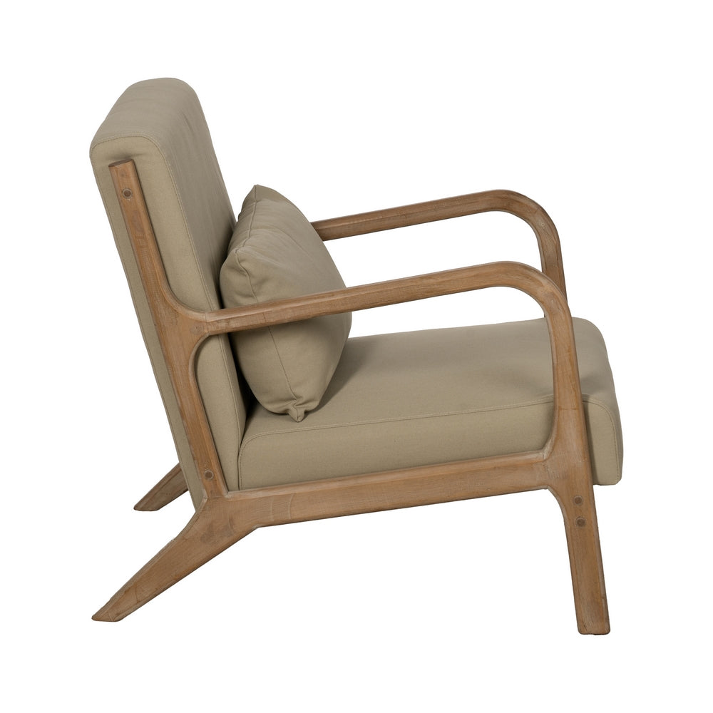 SILLÓN NATURAL-BEIGE TEJIDO-MADERA 66 X 85 X 74 CM