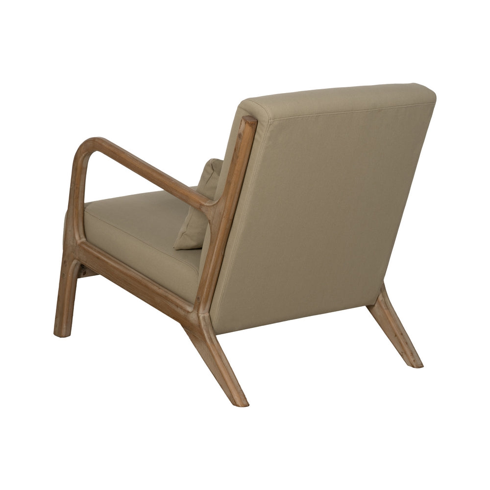 SILLÓN NATURAL-BEIGE TEJIDO-MADERA 66 X 85 X 74 CM