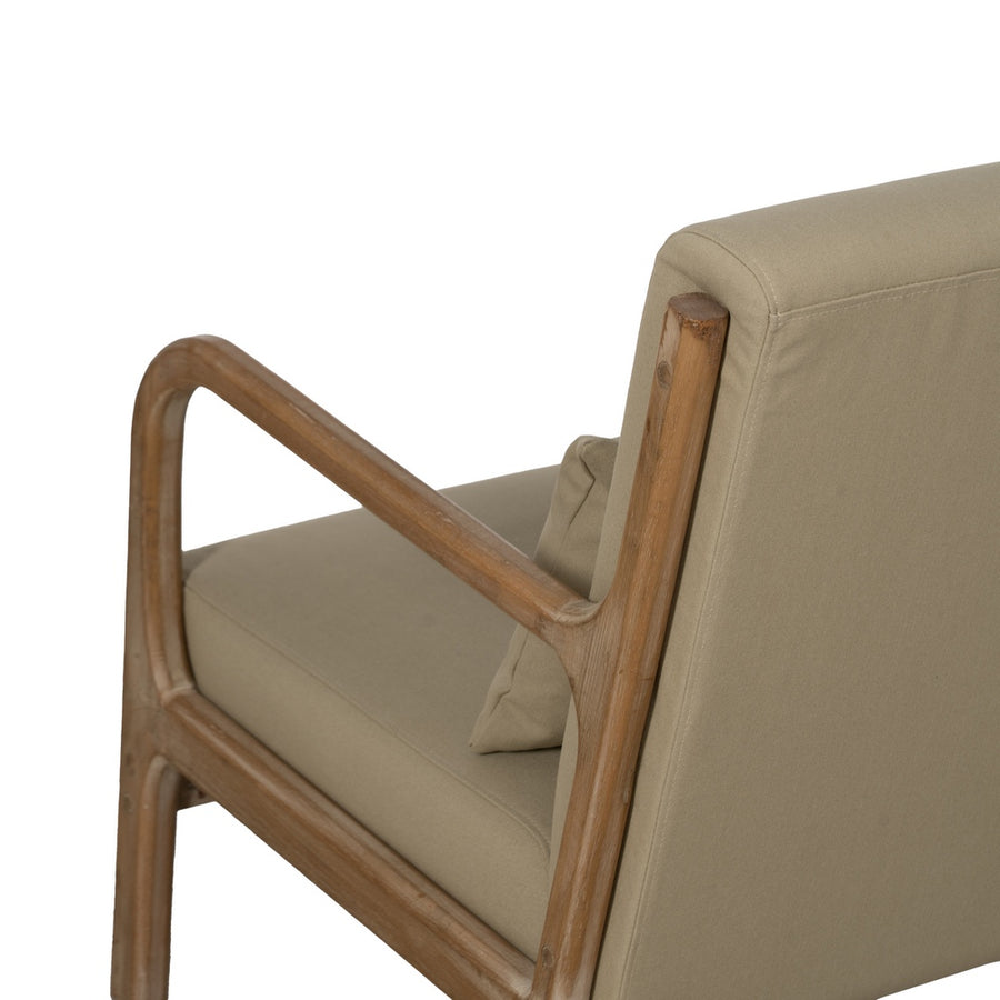 SILLÓN NATURAL-BEIGE TEJIDO-MADERA 66 X 85 X 74 CM