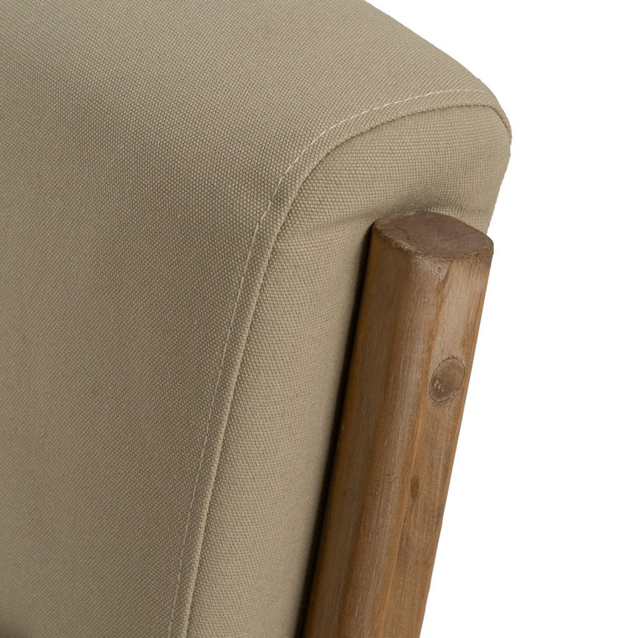 SILLÓN NATURAL-BEIGE TEJIDO-MADERA 66 X 85 X 74 CM