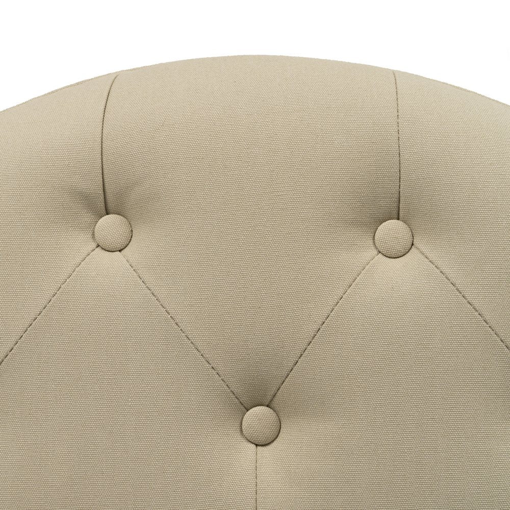 BANQUETA NATURAL-BEIGE TEJIDO-MADERA 70 X 36 X 48 CM