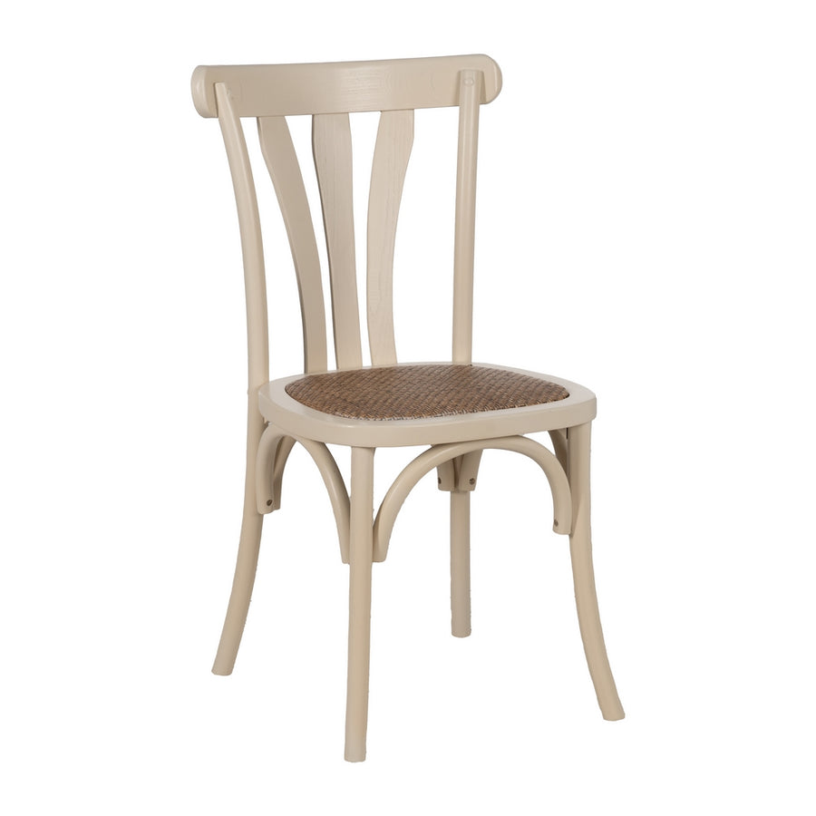 CONTRACT ELM WOOD CREAM CHAIR 48 X 47 X 88.50 CM