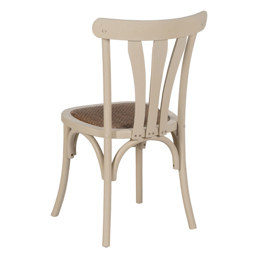 CONTRACT ELM WOOD CREAM CHAIR 48 X 47 X 88.50 CM