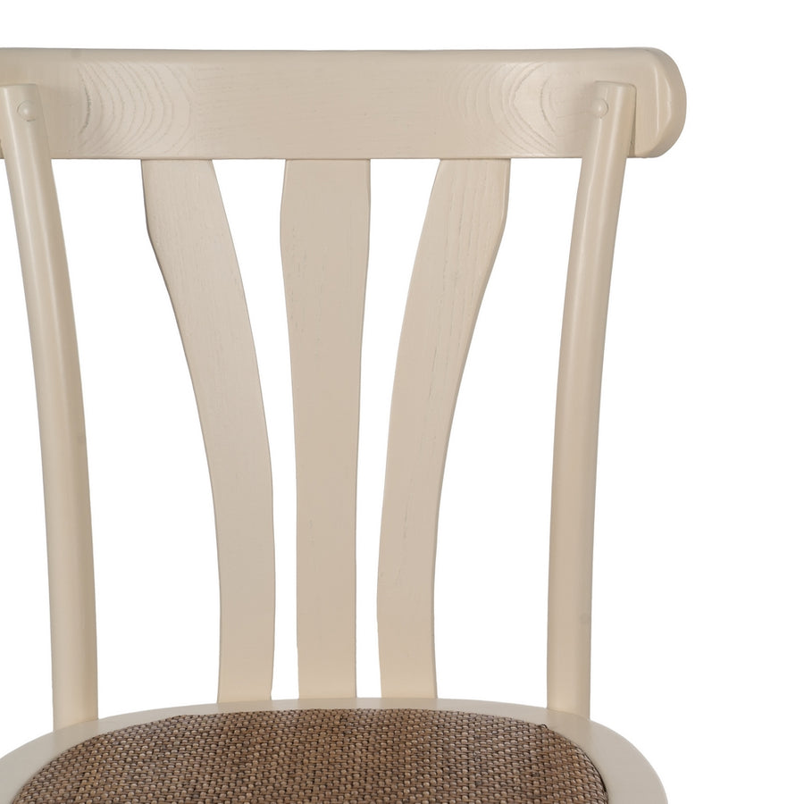 CONTRACT ELM WOOD CREAM CHAIR 48 X 47 X 88.50 CM