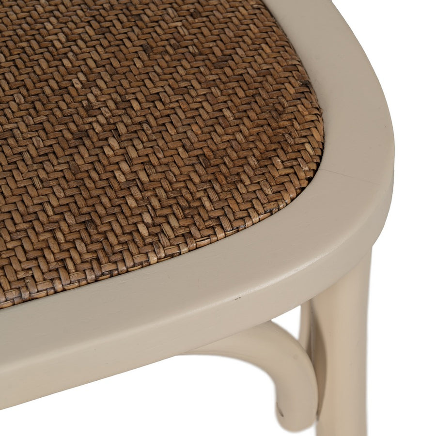 CONTRACT ELM WOOD CREAM CHAIR 48 X 47 X 88.50 CM