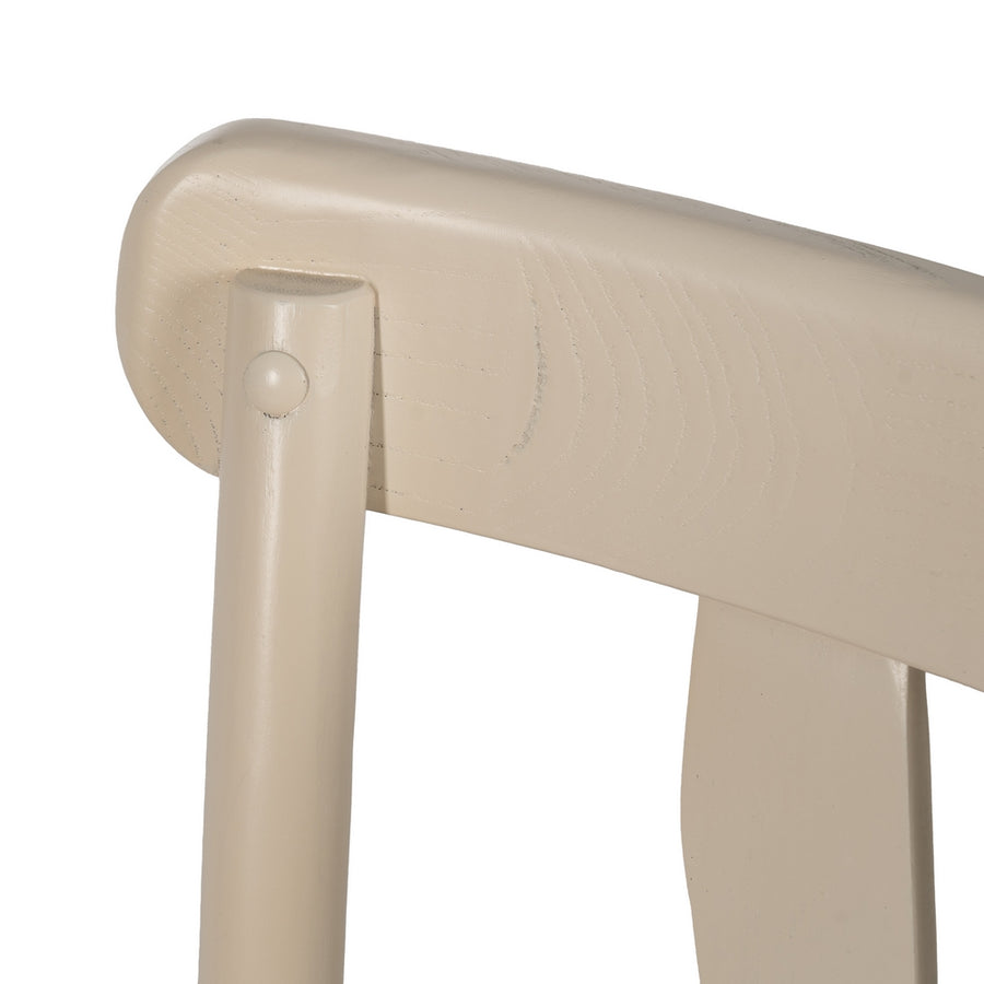 CONTRACT ELM WOOD CREAM CHAIR 48 X 47 X 88.50 CM