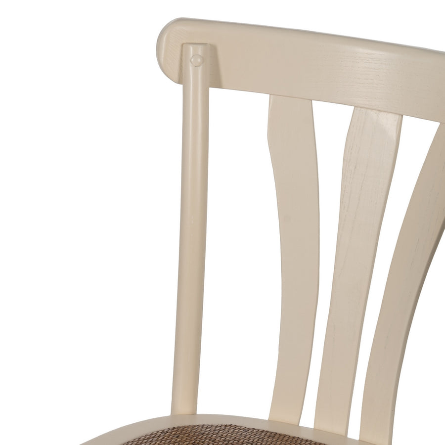 CONTRACT ELM WOOD CREAM CHAIR 48 X 47 X 88.50 CM