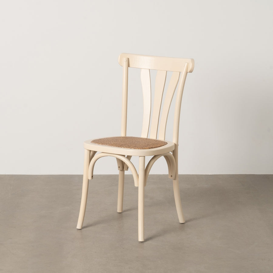 CONTRACT ELM WOOD CREAM CHAIR 48 X 47 X 88.50 CM