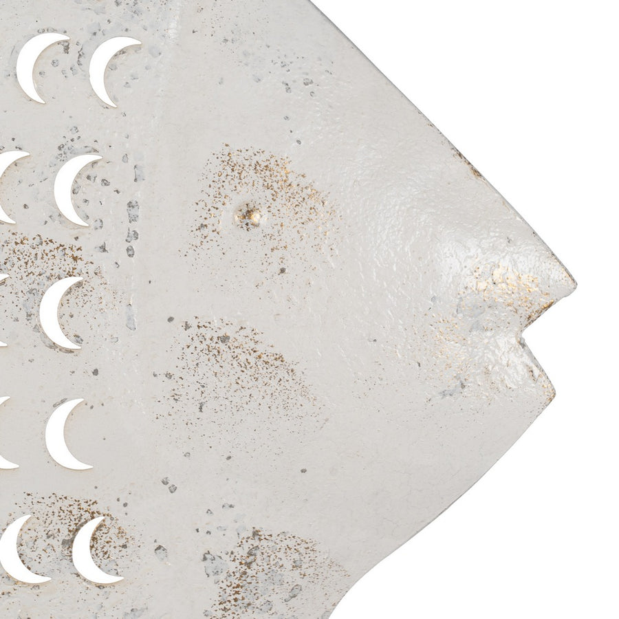 MURAL PARED PEZ BLANCO ROZADO METAL 49 X 3,50 X 37 CM