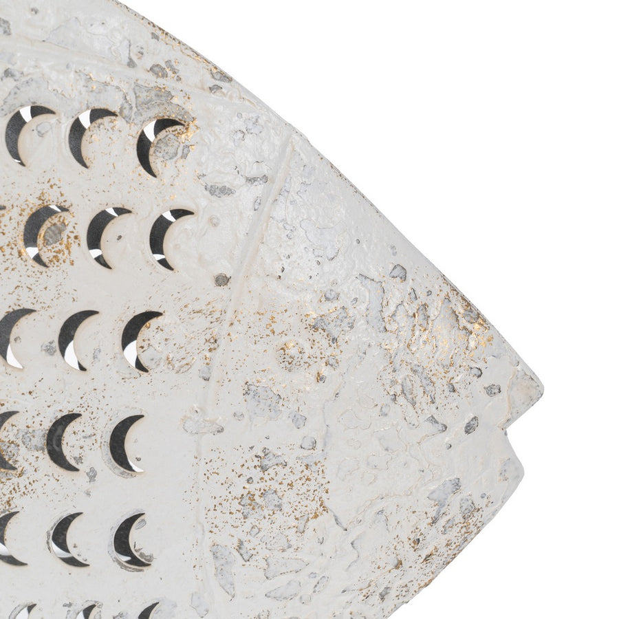 FIGURE PINKISH WHITE METAL FISH 48.50 X 5 X 40 CM