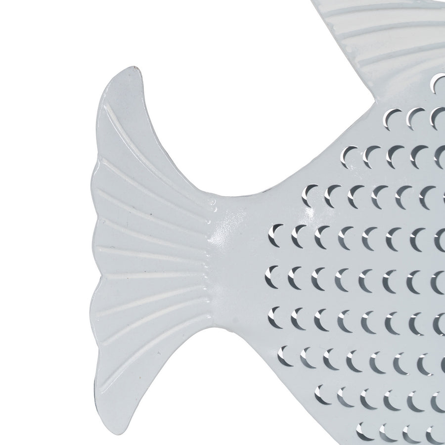FIGURA PEZ BLANCO METAL 39 X 5 X 29 CM