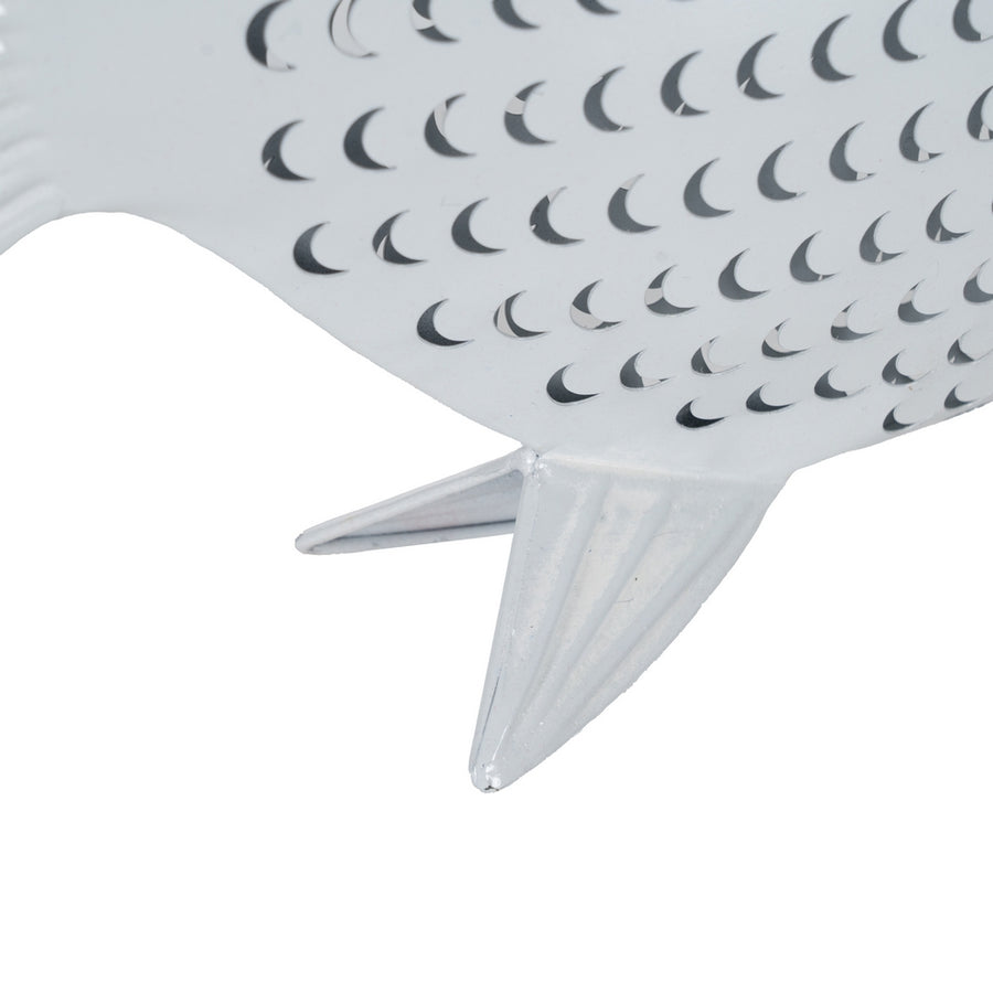 FIGURA PEZ BLANCO METAL 39 X 5 X 29 CM