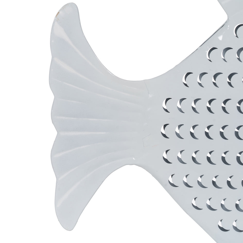 FIGURA PEZ BLANCO METAL 59,50 X 11 X 43 CM