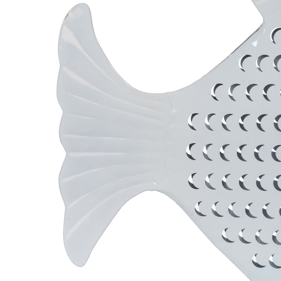 FIGURA PEZ BLANCO METAL 59,50 X 11 X 43 CM