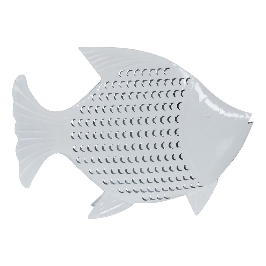 FIGURA PEZ BLANCO METAL 59,50 X 11 X 43 CM