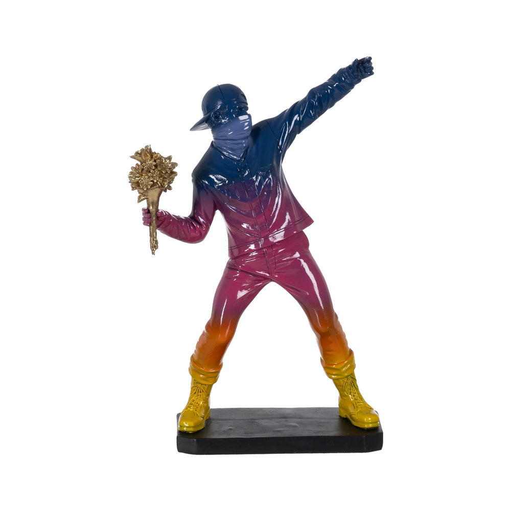 FIGURA CHICO MULTICOLOR RESINA 25 X 15 X 40,50 CM