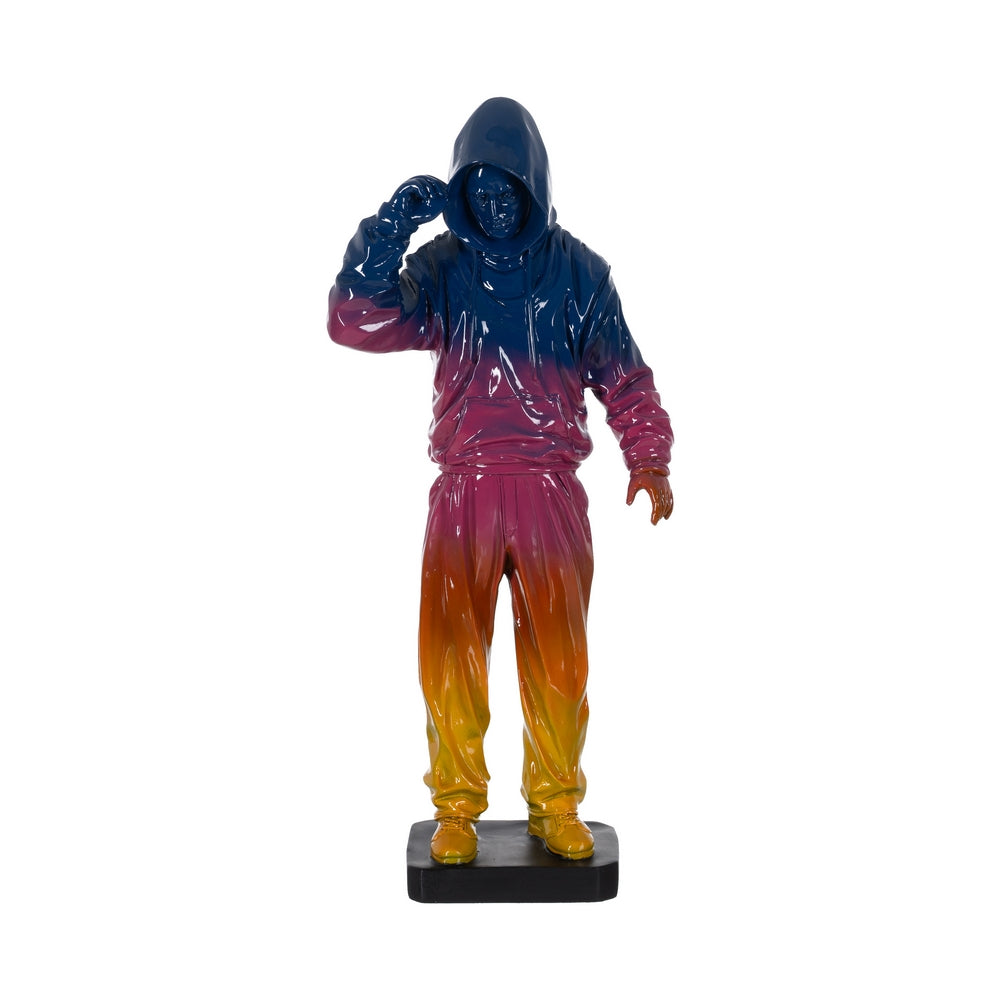 FIGURA CHICO MULTICOLOR RESINA 23 X 13,50 X 53 CM
