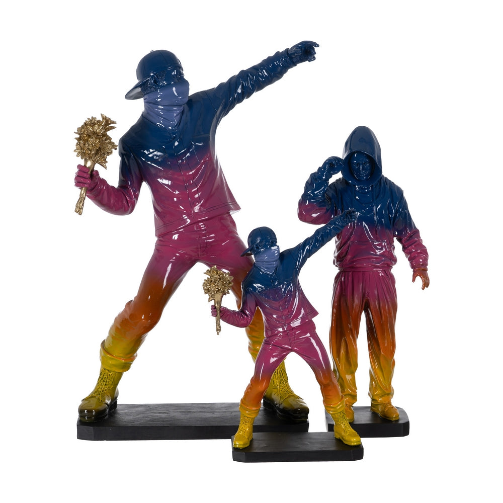 FIGURA CHICO MULTICOLOR RESINA 41,50 X 24 X 66,50 CM