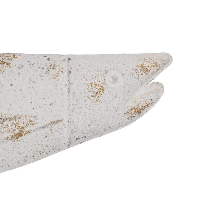 FIGURA PEZ BLANCO ROZADO METAL 63 X 8 X 33 CM