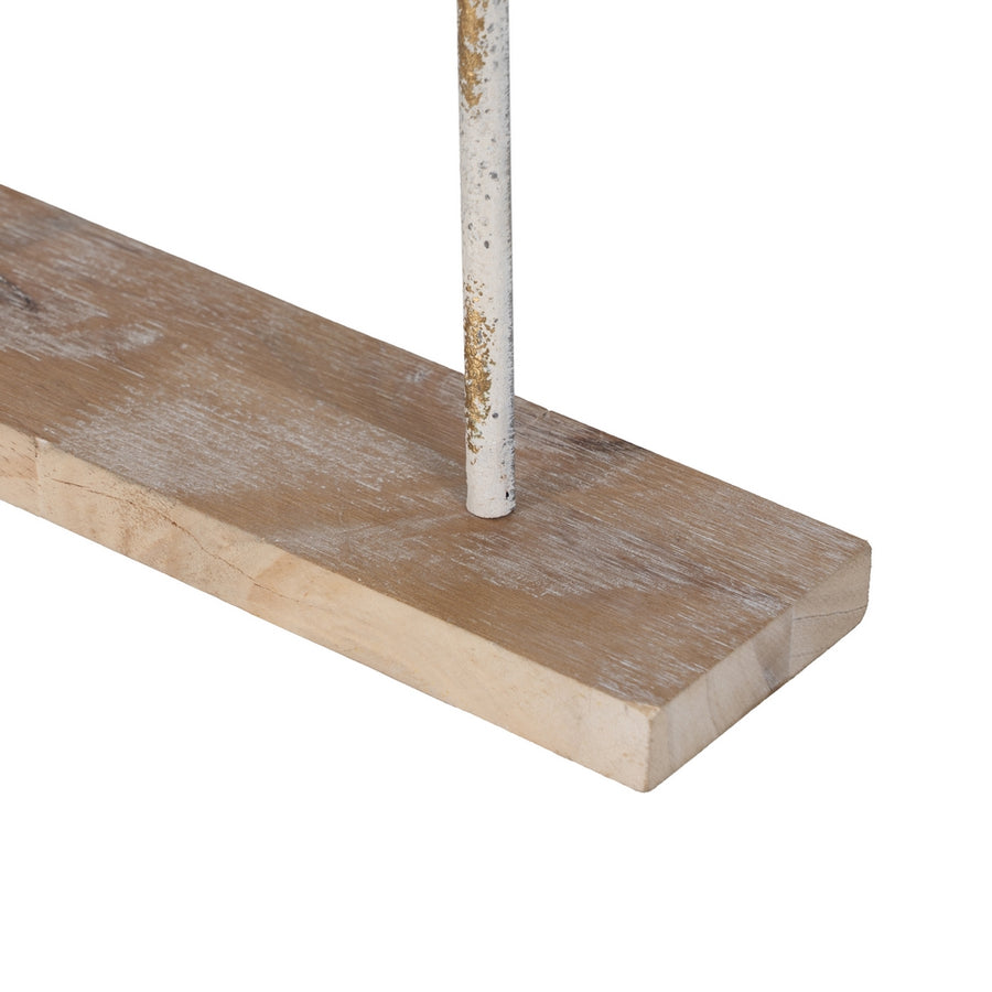 FIGURA PEZ BLANCO ROZADO METAL 63 X 8 X 33 CM