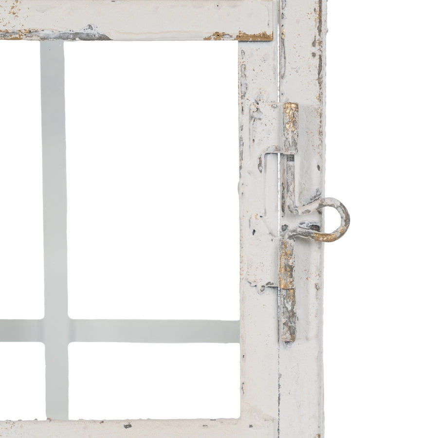 FAROL PORTAVELAS BLANCO METAL 21 X 21 X 63 CM