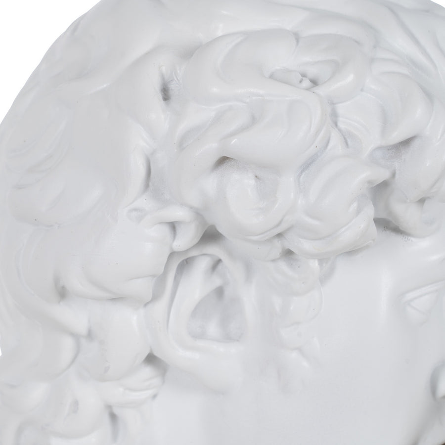 DAVID TABLE LAMP WHITE RESIN 21 X 21 X 30 CM