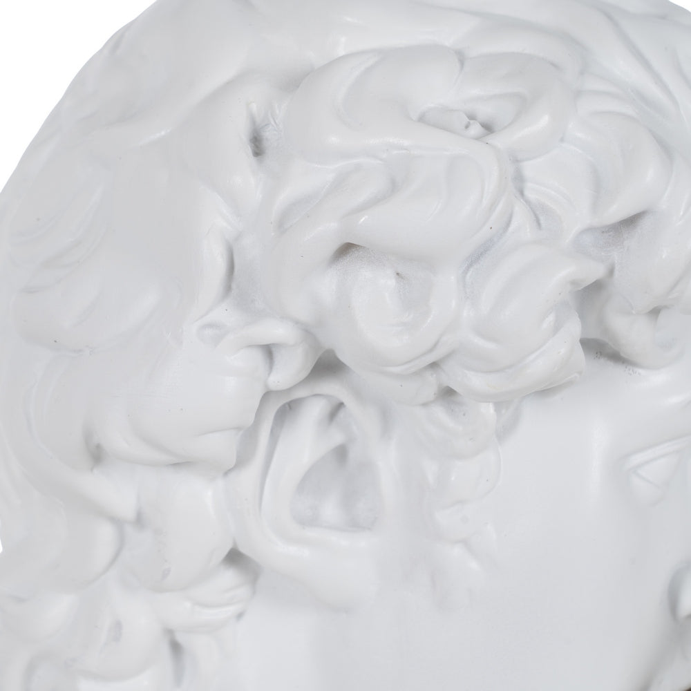 DAVID TABLE LAMP WHITE RESIN 21 X 21 X 30 CM