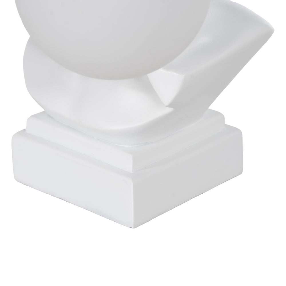DAVID TABLE LAMP WHITE RESIN 21 X 21 X 30 CM