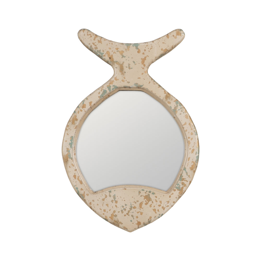 ESPEJO PEZ BLANCO ROZADO MADERA 26 X 2 X 39,50 CM