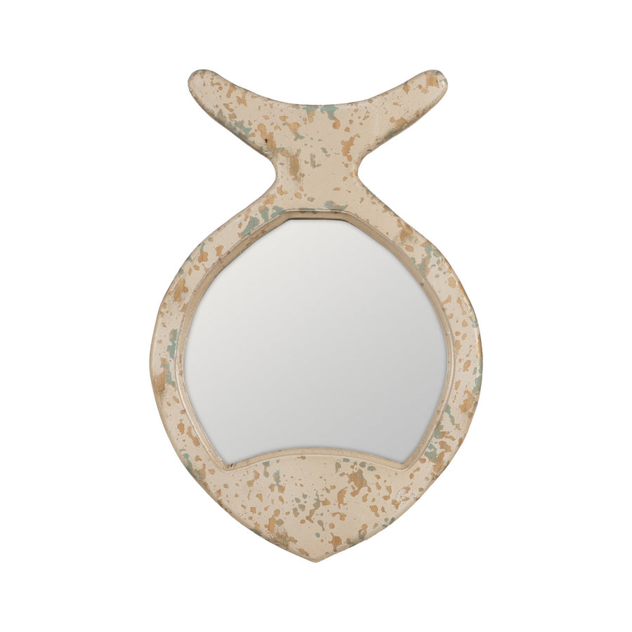 ESPEJO PEZ BLANCO ROZADO MADERA 26 X 2 X 39,50 CM