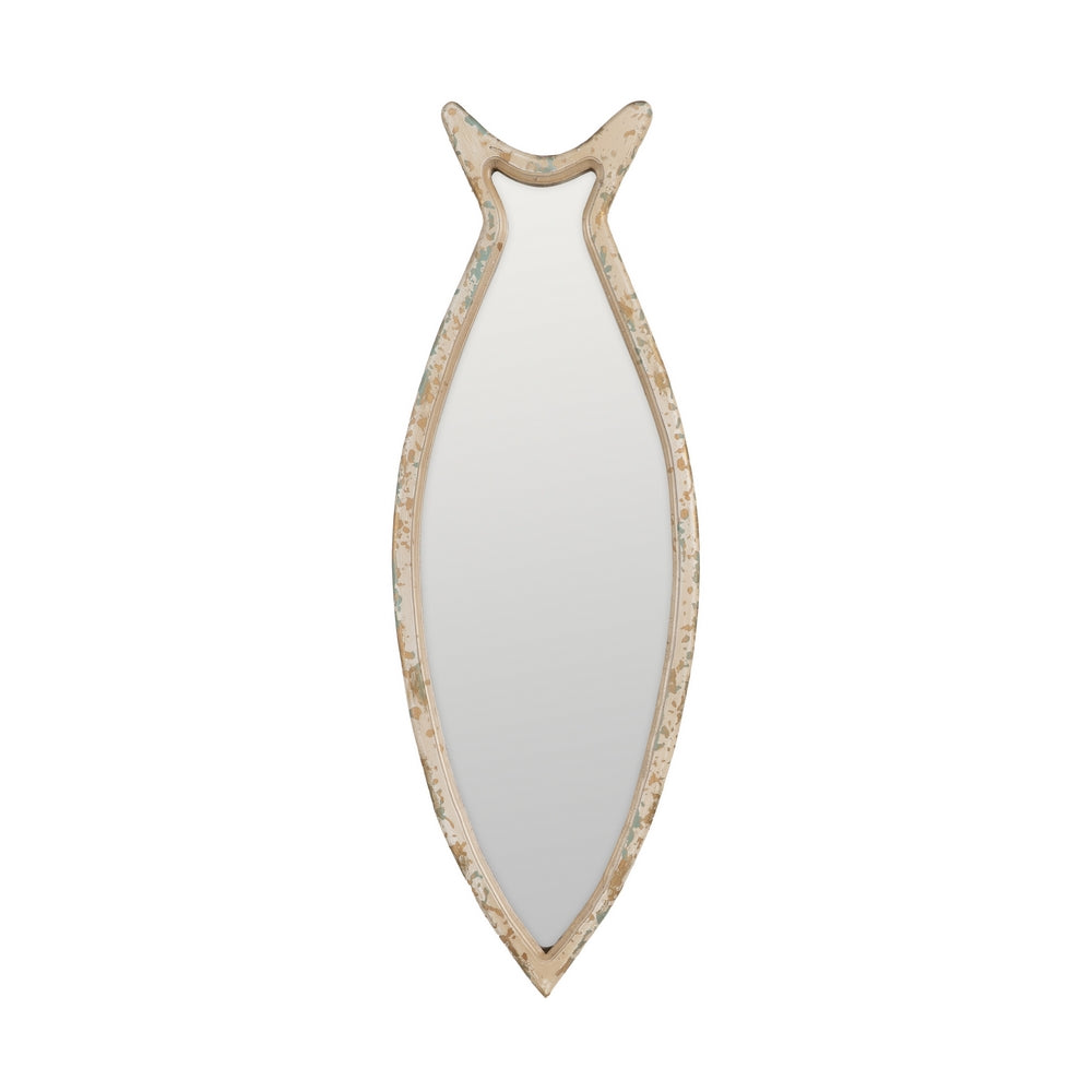 ESPEJO PEZ BLANCO ROZADO MADERA 24,50 X 2 X 64 CM