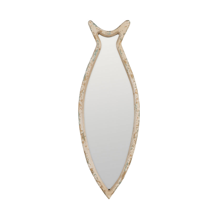 ESPEJO PEZ BLANCO ROZADO MADERA 24,50 X 2 X 64 CM