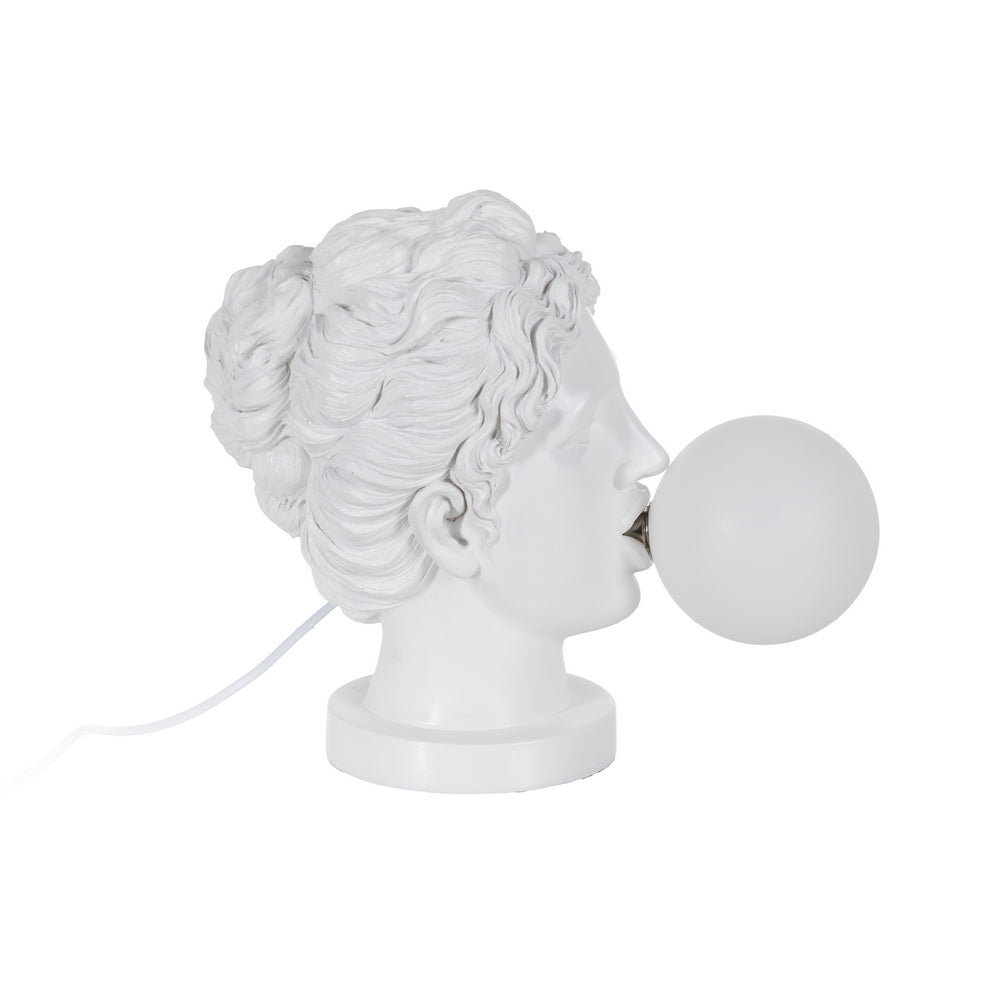 L�MPARA MESA CHICA BLANCO RESINA 35,50 X 20 X 31 CM