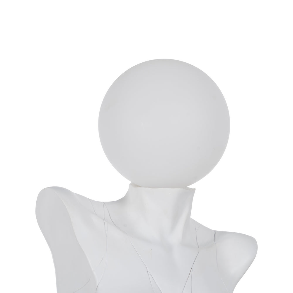 L�MPARA MESA MUJER BLANCO RESINA 26,50 X 21 X 70,50 CM