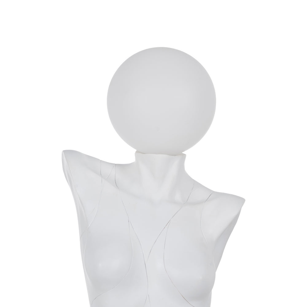 LÁMPARA MESA MUJER BLANCO RESINA 26,50 X 21 X 70,50 CM
