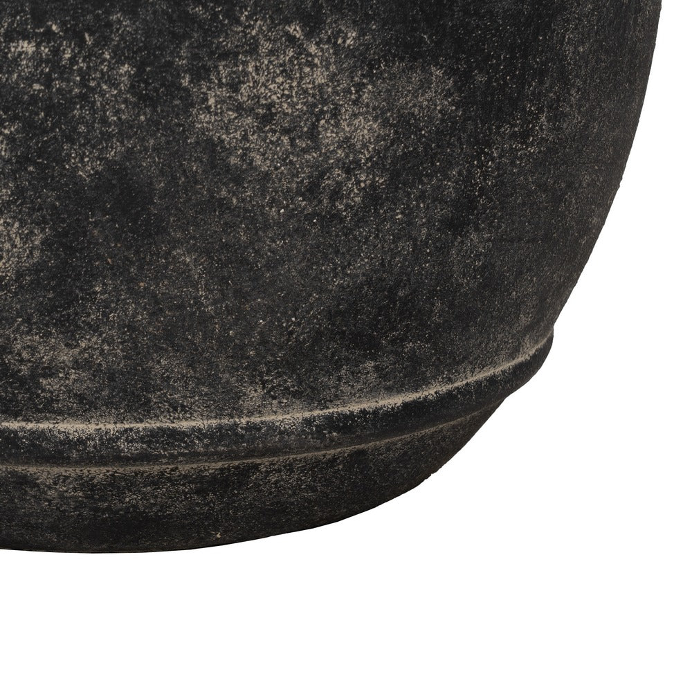 S/3 MACETERO NEGRO MAGNESIO DECORACIÓN 47 X 47 X 38,50 CM