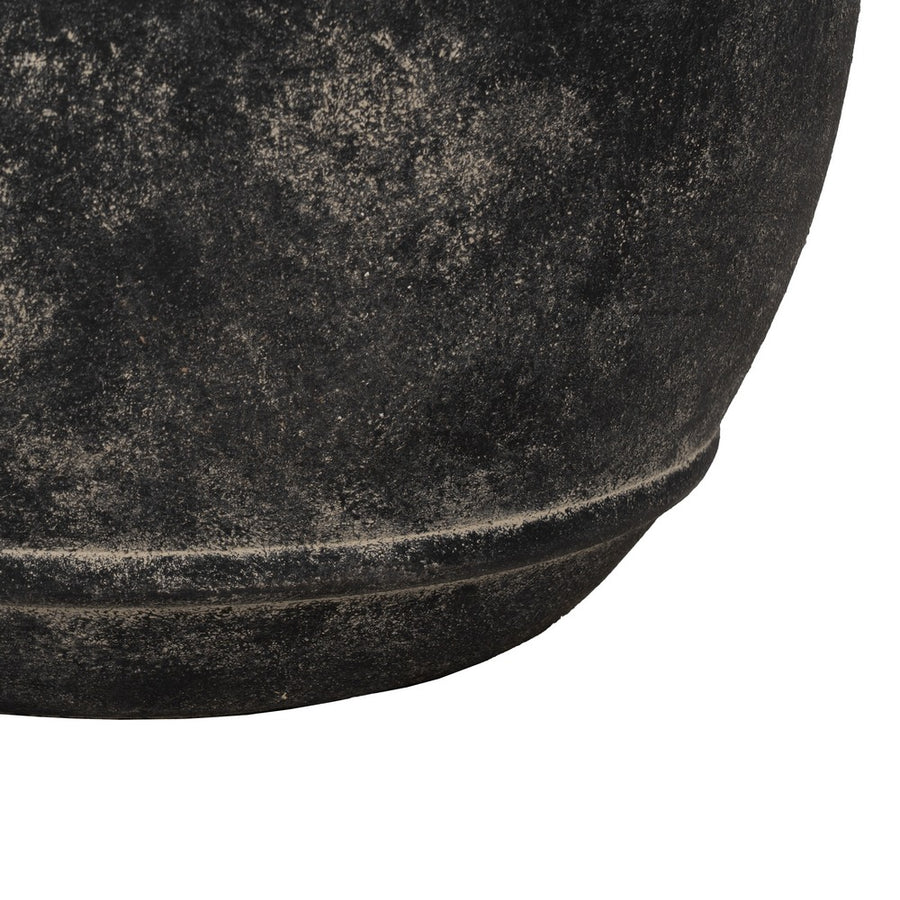 S/3 MACETERO NEGRO MAGNESIO DECORACIÓN 47 X 47 X 38,50 CM