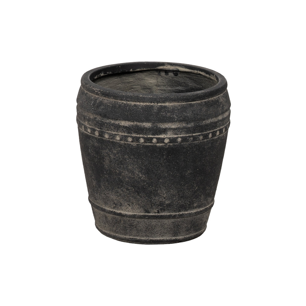 S/3 MACETERO NEGRO MAGNESIO DECORACIÓN 47 X 47 X 47 CM