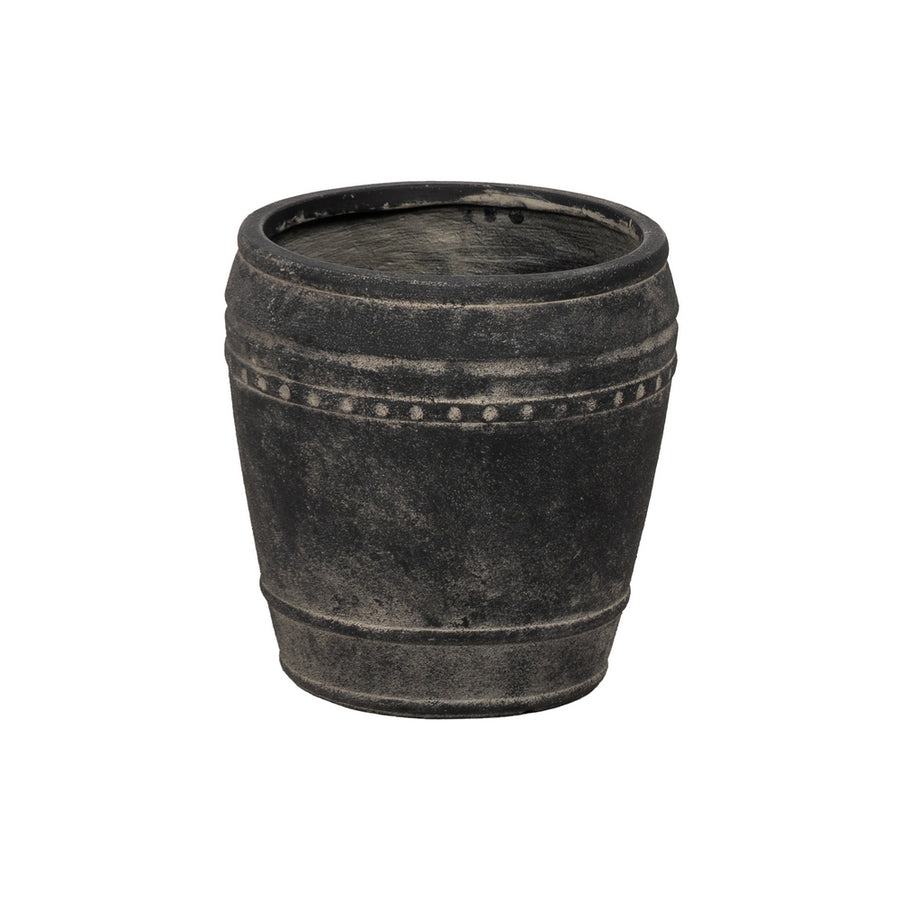 S/3 MACETERO NEGRO MAGNESIO DECORACIÓN 47 X 47 X 47 CM