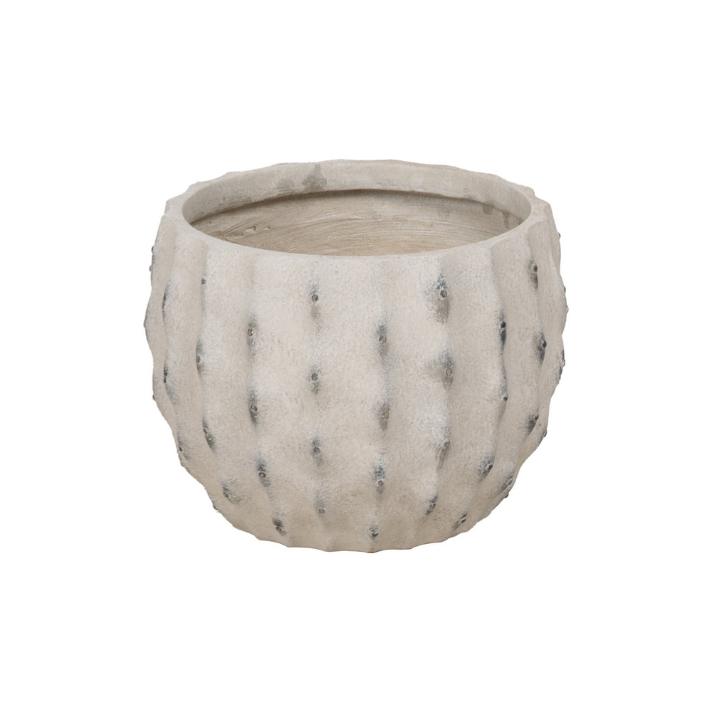 S/3 POT CREAM MAGNESIUM DECORATION 47 X 47 X 37.50 CM