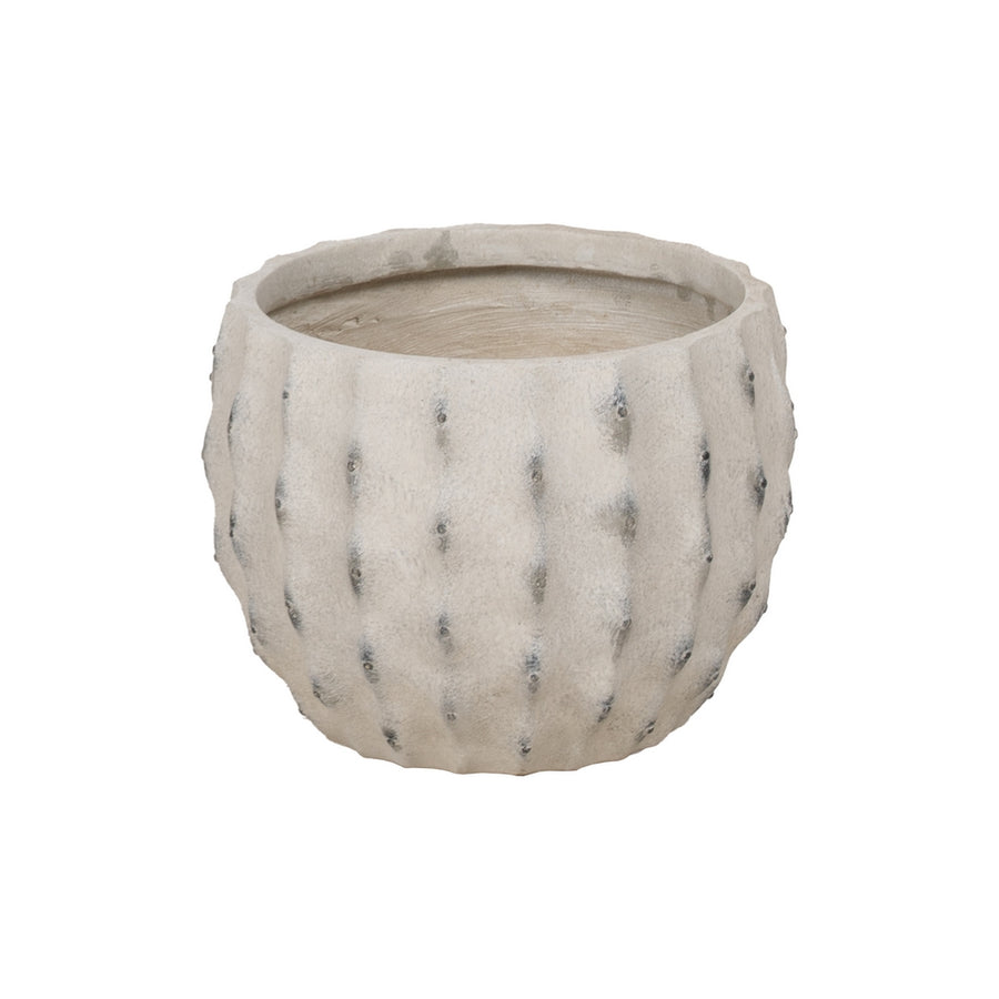 S/3 POT CREAM MAGNESIUM DECORATION 47 X 47 X 37.50 CM